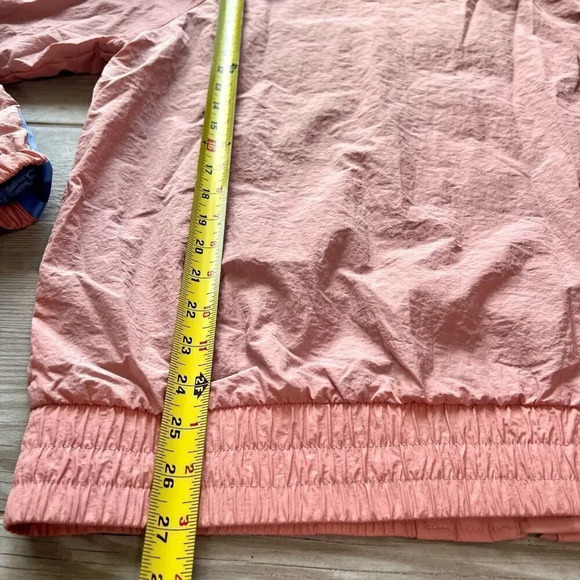 Urban Outfitters Men's Pink Retro Long Sleeves Full Zip Windbreaker Jacket Large - Picture 6 of 8